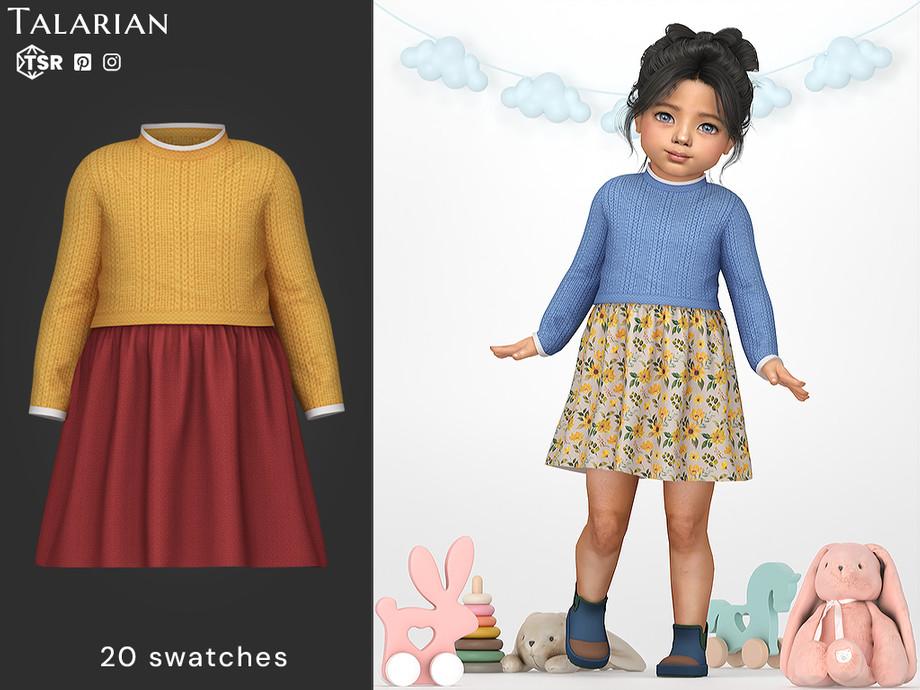 Наряд для малышек "Kaia Knit Sweater Floral Skirt Outfit"