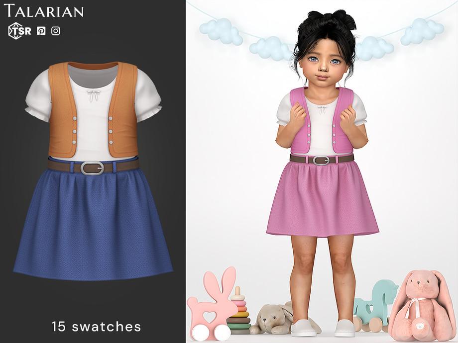 Наряд для малышек "Lia Vest Belt Skirt Outfit"