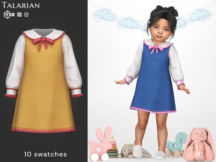 Наряд для малышек "Sara Bow Collar Pinafore Dress"
