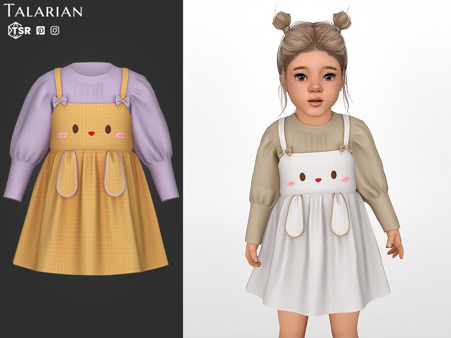 Наряд для малышек "Scottie Dress With Bunny Detail And Bow Straps"