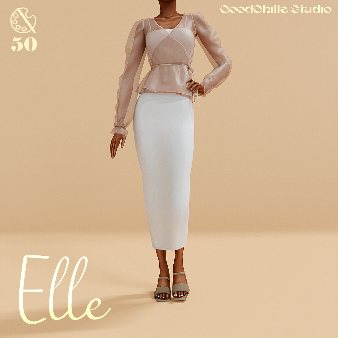 Наряд для симочек "Elle Organza Overlay Midi"