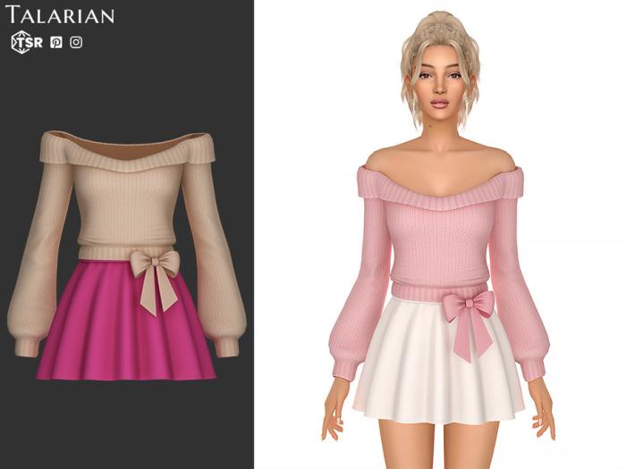 Наряд для симочек "Ila Outfit With Off Shoulder Knit Top"