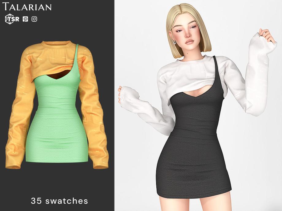 Наряд для симочек "Marlowe Mini Dress with Cropped Long Sleeve Top"