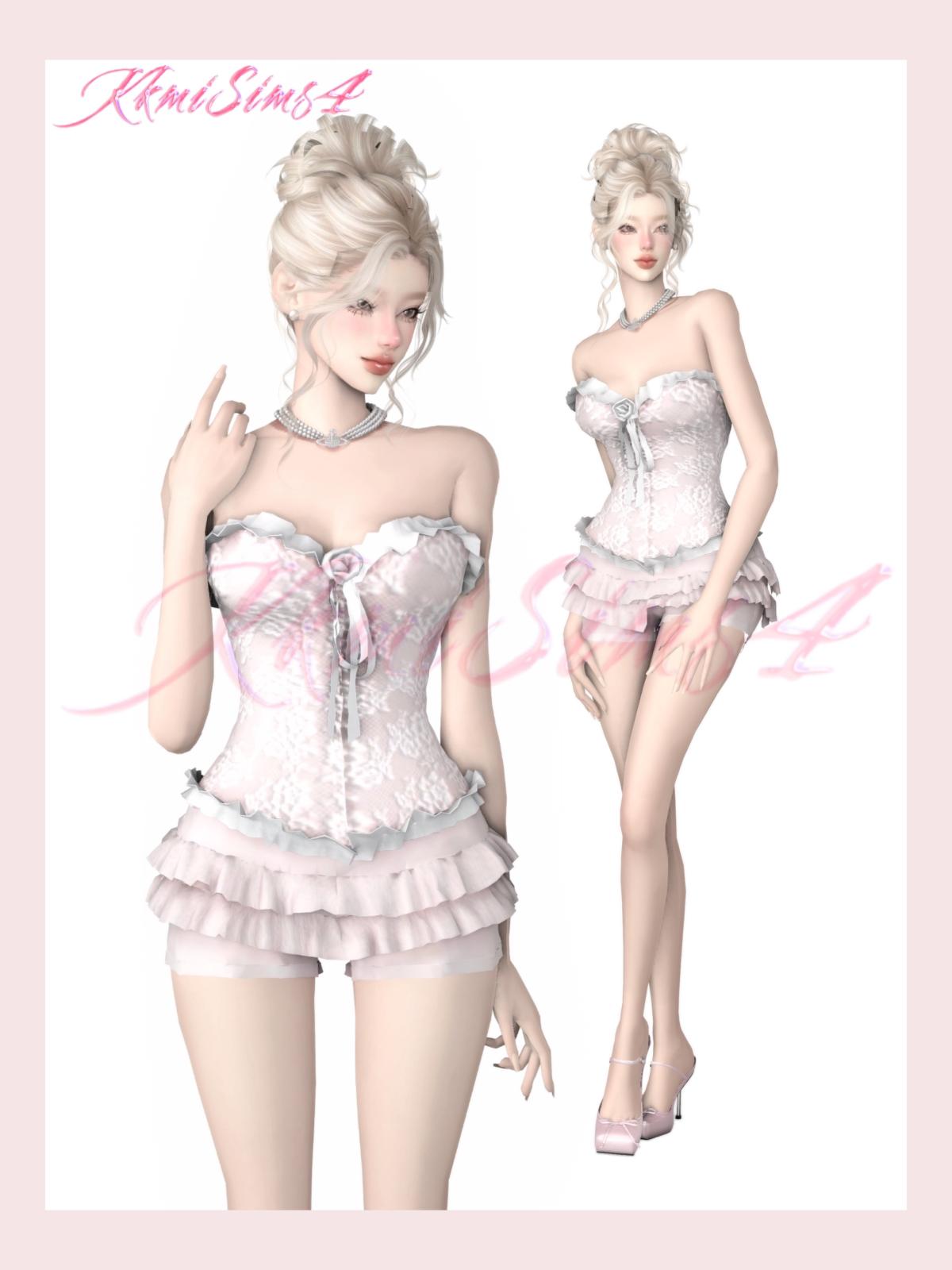 Наряд для симочек "Satin corset suit"