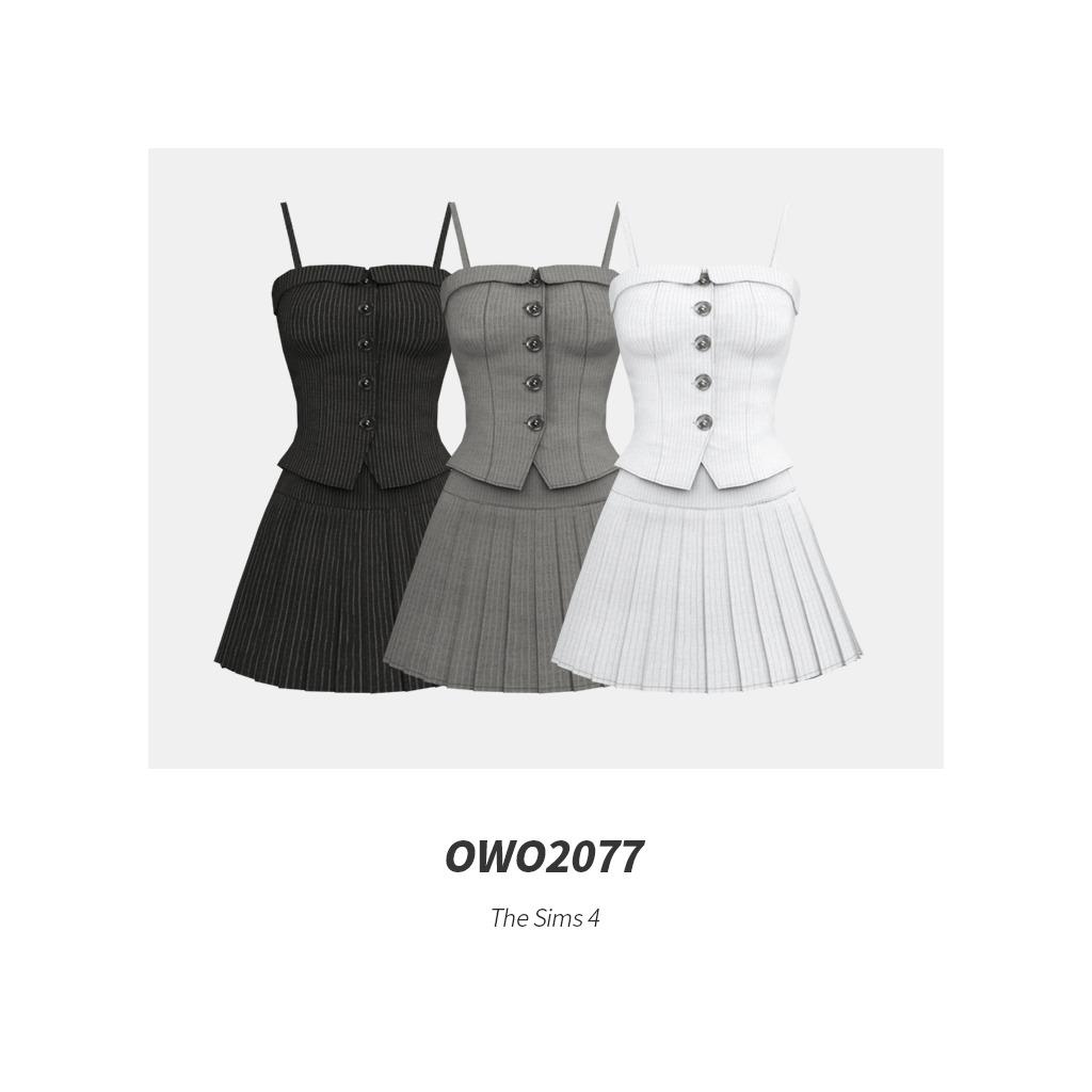 Наряд для симочки "Pinstripe Pleated Dress"