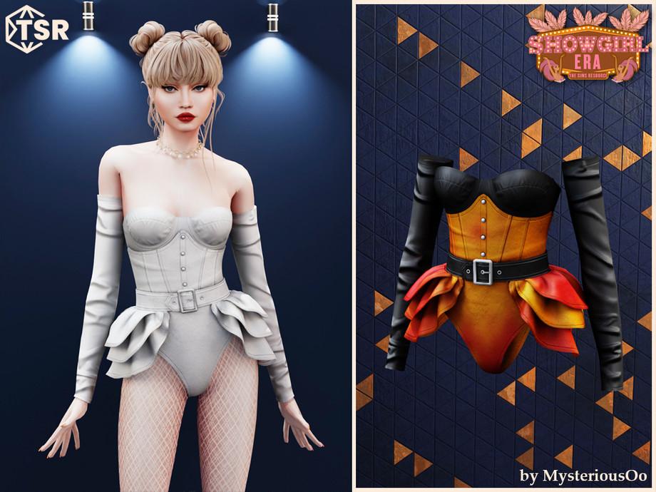 Наряд для шоу "Showgirl Era - Elegant leather corset outfit"