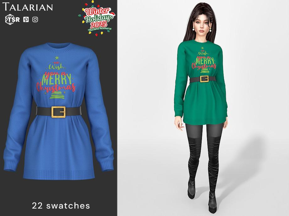 Новогоднее платье для симочек "Rosalia Holiday Sweater Dress"