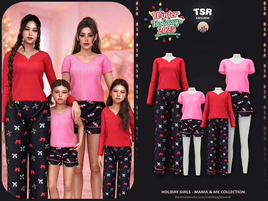 Новогодняя коллекция пижам "SET-Holiday Girls-Mama&Me Collection"