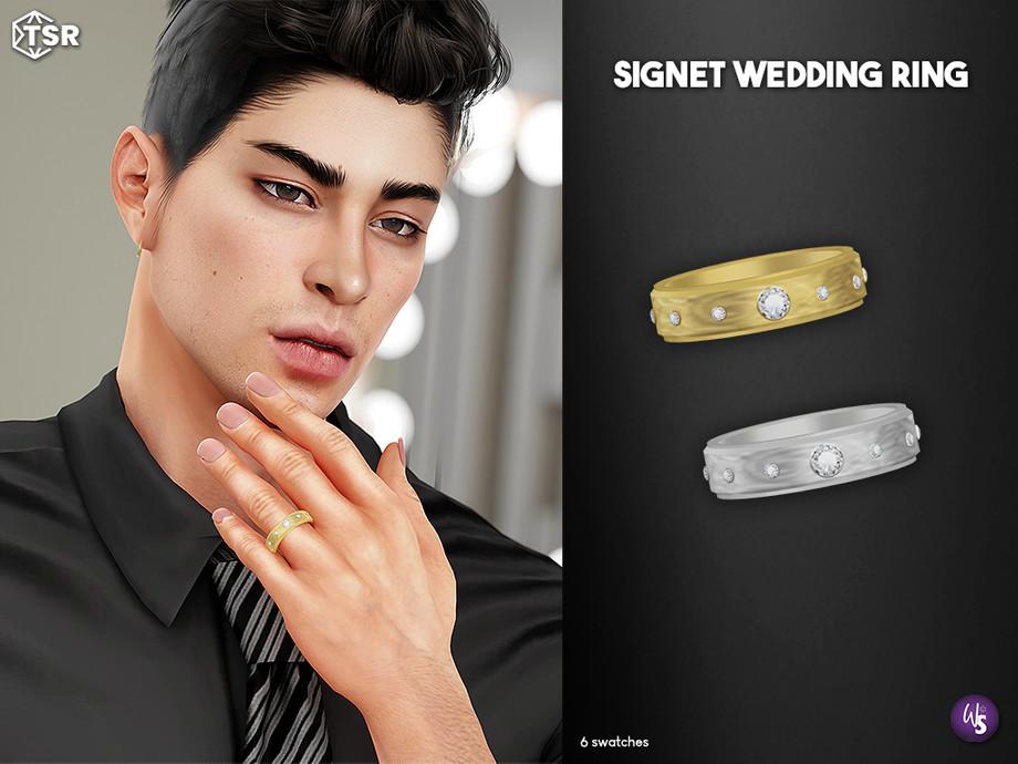 Обручальное кольцо для него "Signet Wedding Ring"