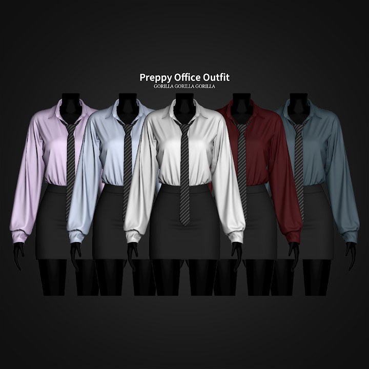 Офисный комплект для симочки "Preppy Office Outfit"