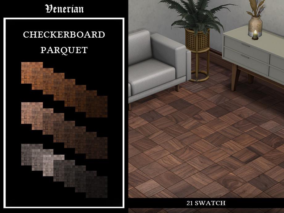 Паркет "Checkerboard Parquet Floor by Venerian"