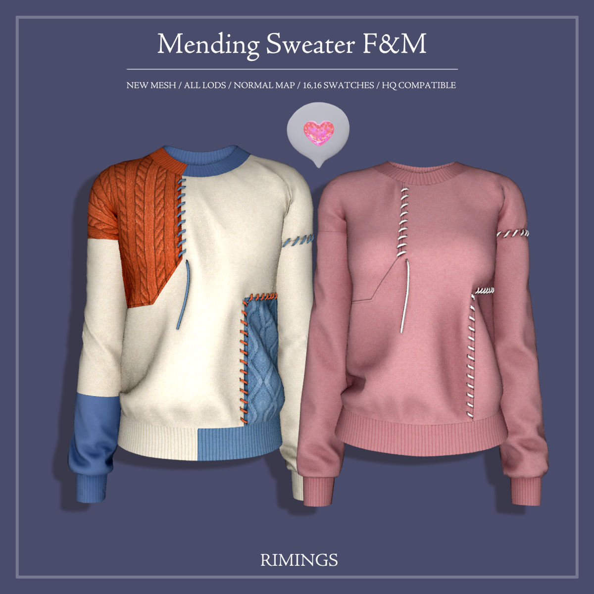 Парный свитер "Mending Sweater F&M"