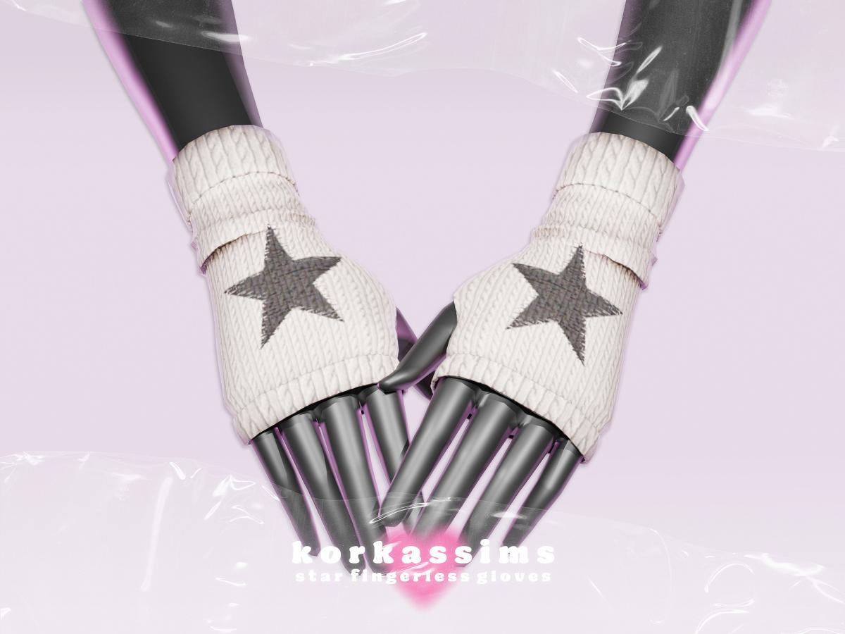 Перчатки для симочек "star fingerless gloves"