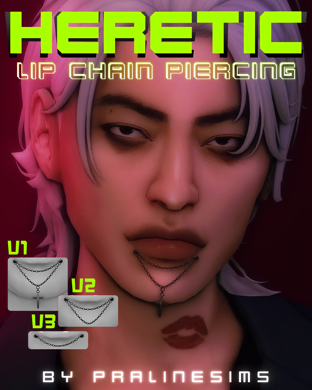 Пирсинг для подбородка "HERETIC Lip Chain Piercing"