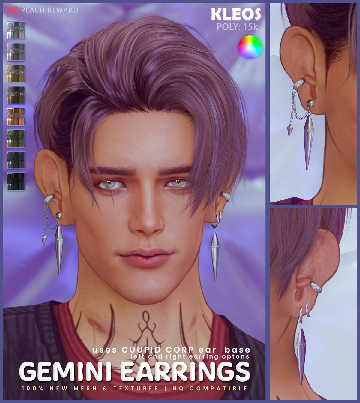 Пирсинг с накладными ушами "Gemini Earrings"