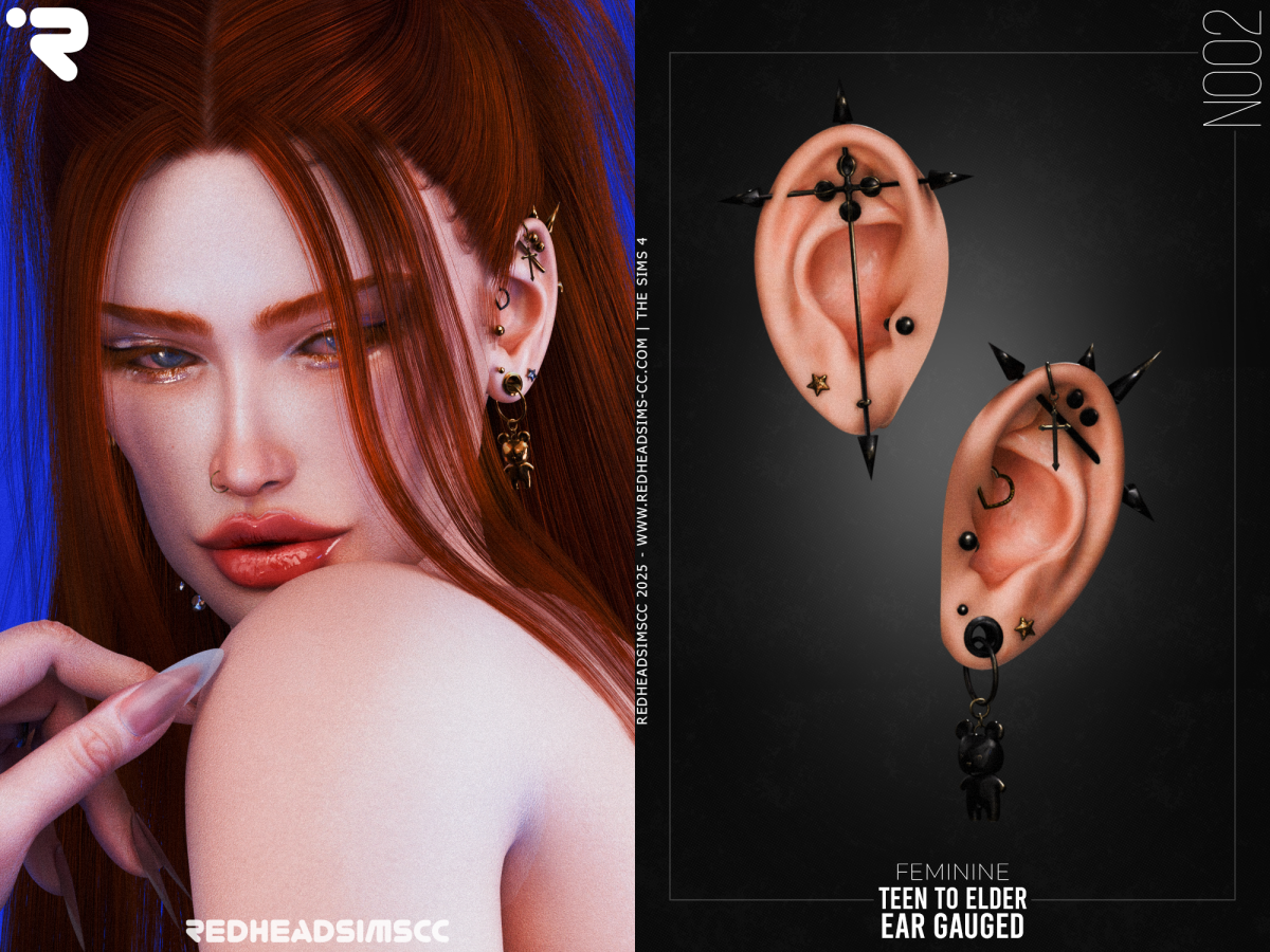 Пирсинг сет "AF EAR GAUGED N002"