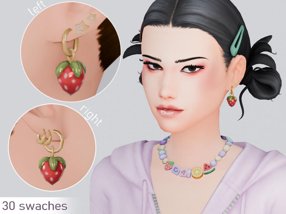 Пирсинг сет "Strawberry Drop Earrings"