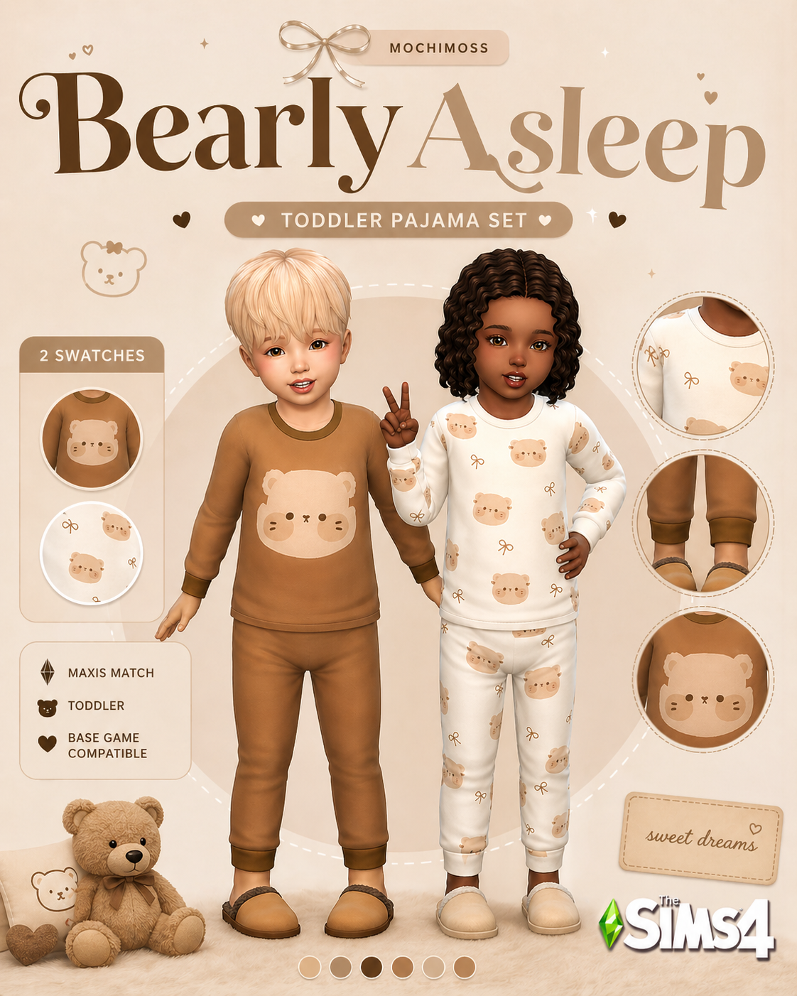 Пижама для тоддлеров "Bearly Asleep"