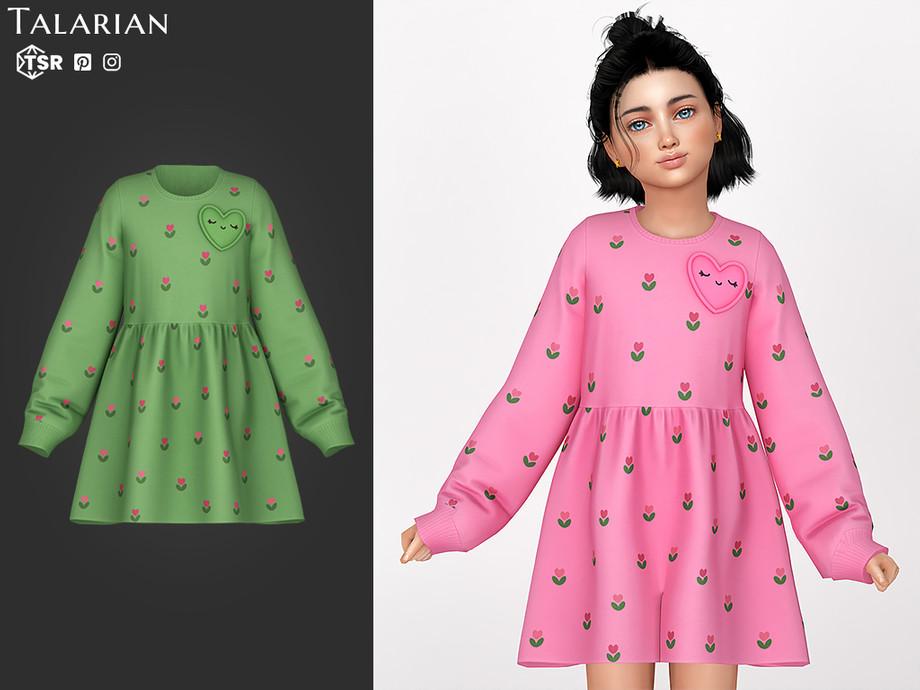 Платье для девочки "Leilani Dress With Heart Patch And Floral Print"