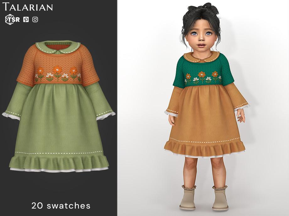 Платье для малышек "Sloane Layered Dress With Cropped Sweater"