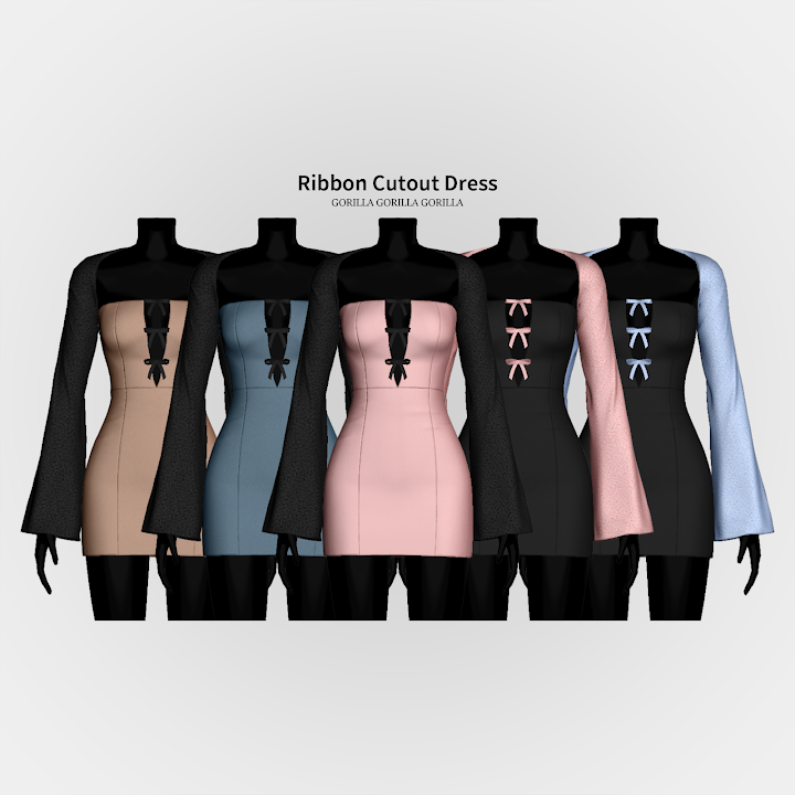 Платье для симчек "Ribbon Cutout Dress"