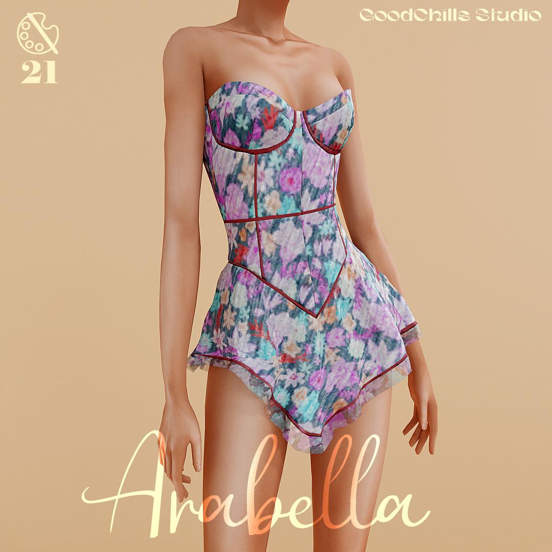 Платье для симочек "Arabella Botanical Bustier"