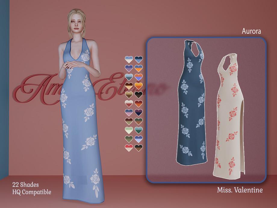 Платье для симочек "Aurora long soft halter dress"