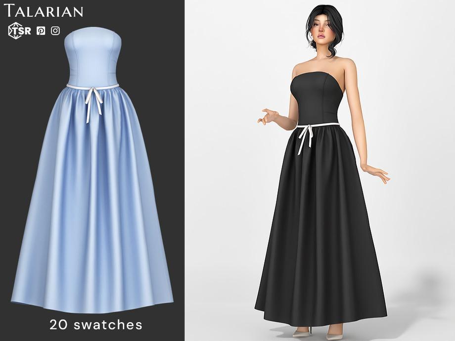 Платье для симочек "Azariah Strapless Corset Maxi Dress"