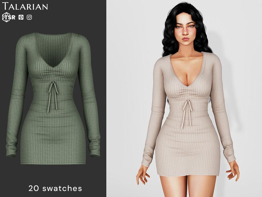 Платье для симочек "Beatrice Ribbed Long Sleeve Dress"