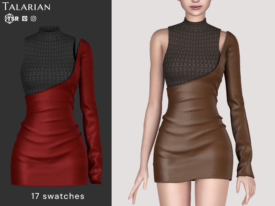 Платье для симочек "Cassandra Leather Mini Dres"