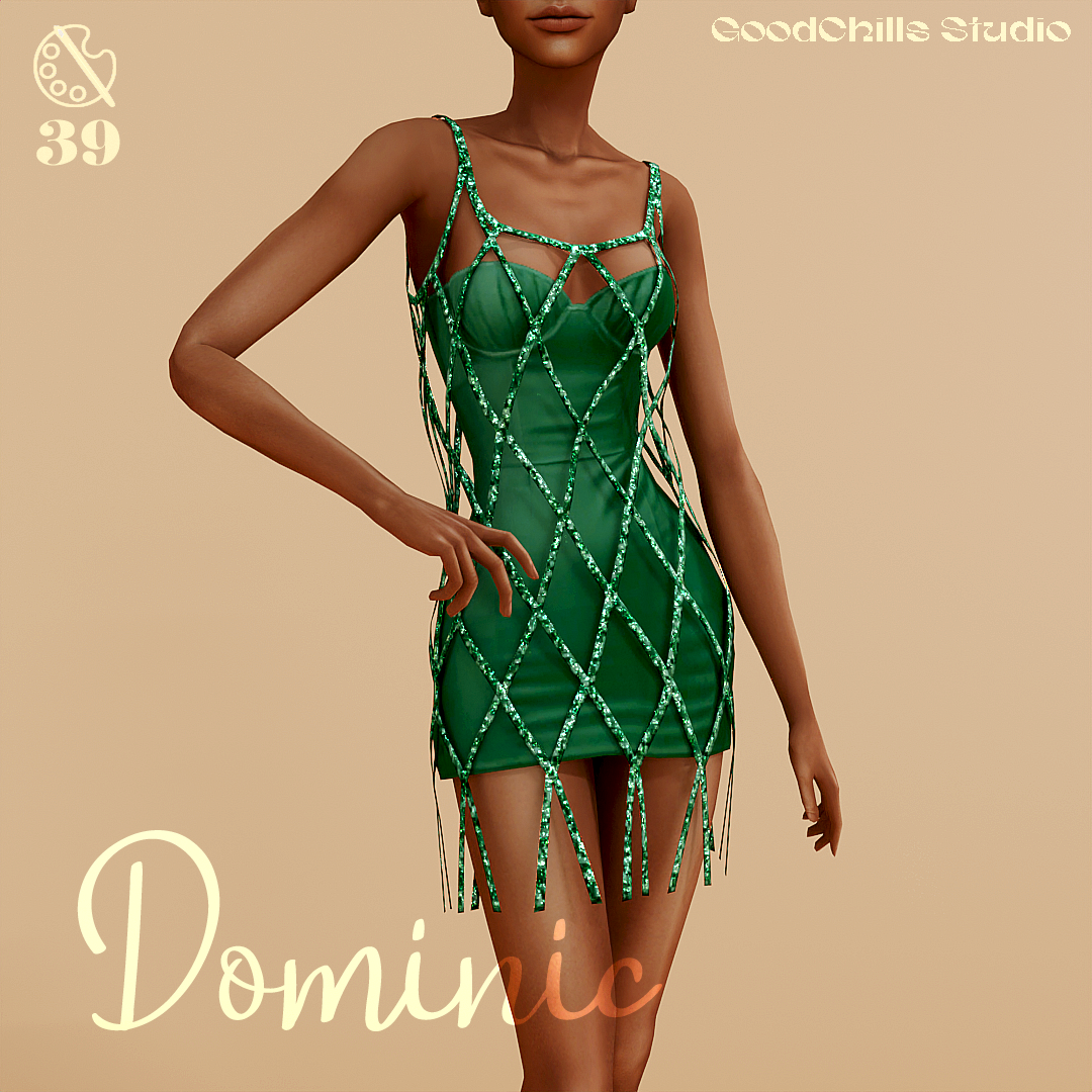 Платье для симочек "Dominic Crystal Mesh Mini"