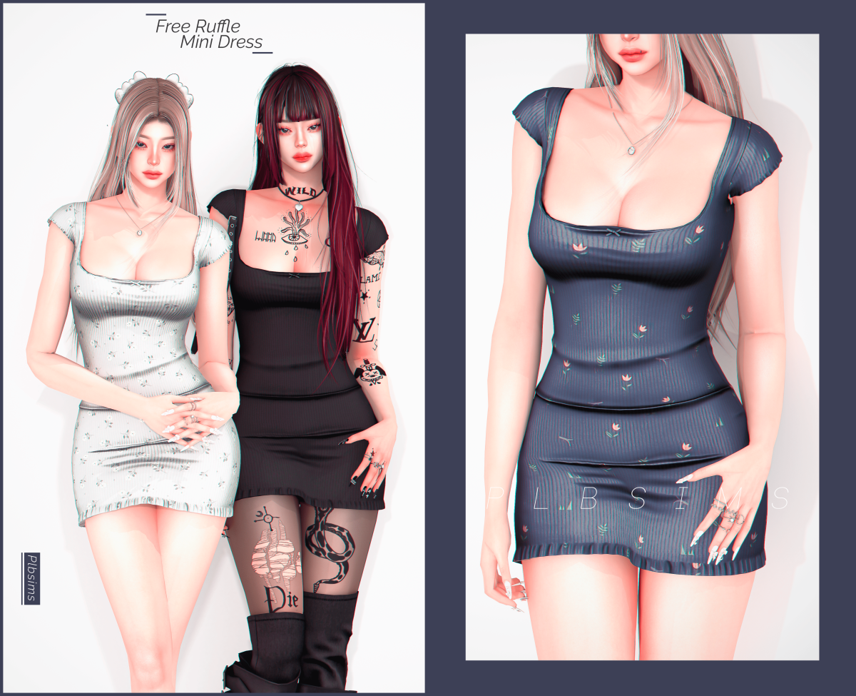 Платье для симочек "Free Ruffle Mini Dress"