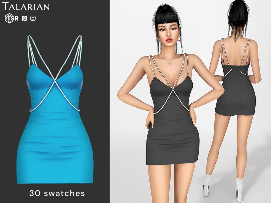 Платье для симочек "Keira Mini Dress With Crystal Straps"