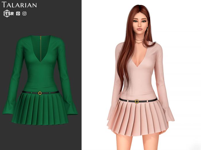 Платье для симочек "Lakelynn Dress With Pleated Skirt And Belt"