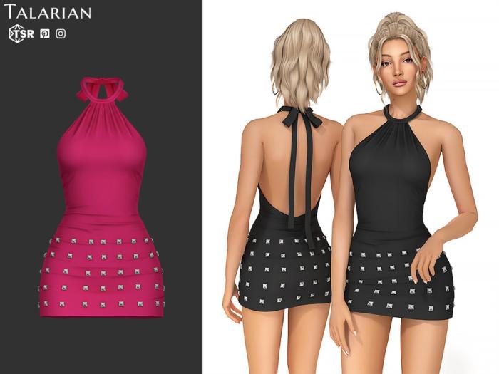 Платье для симочек "Lottie Dress With Halter Tie And Studs"