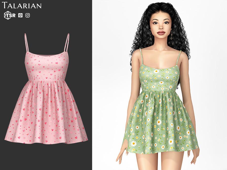 Платье для симочек "Martha Dress with Thin Straps and Flared Skirt"