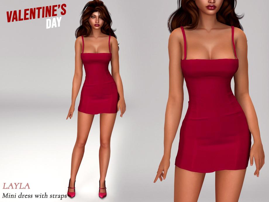 Платье для симочек "Mini dress with thin straps"