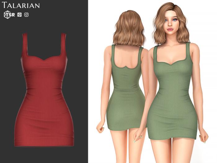Платье для симочек "Nia Dress With Sweetheart Neckline And Ribbed Texture"