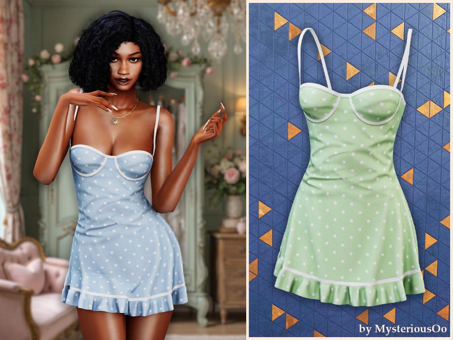 Платье для симочек "Polka dot bustier mini dress"