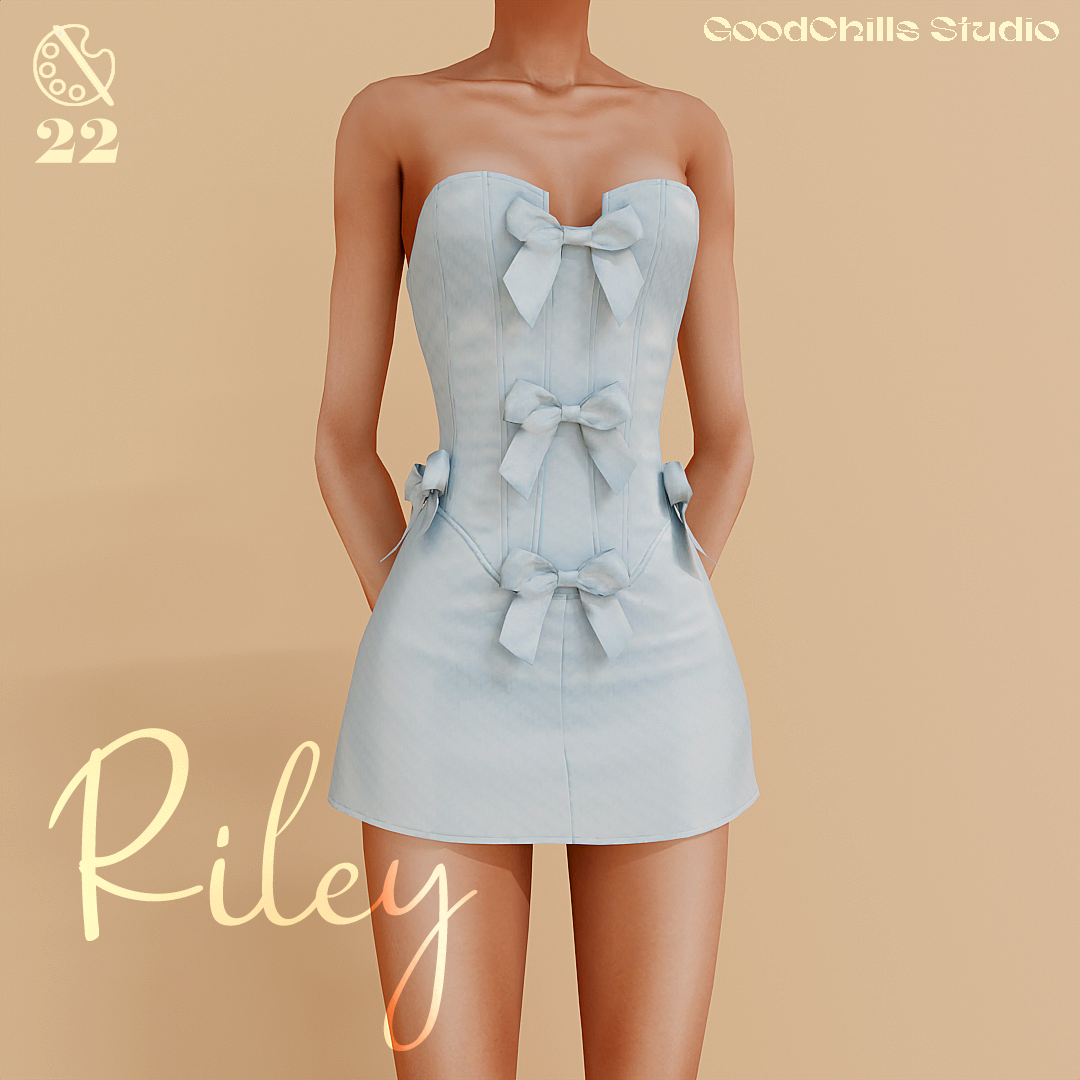 Платье для симочек "Riley Strapless Corset Bow Mini"