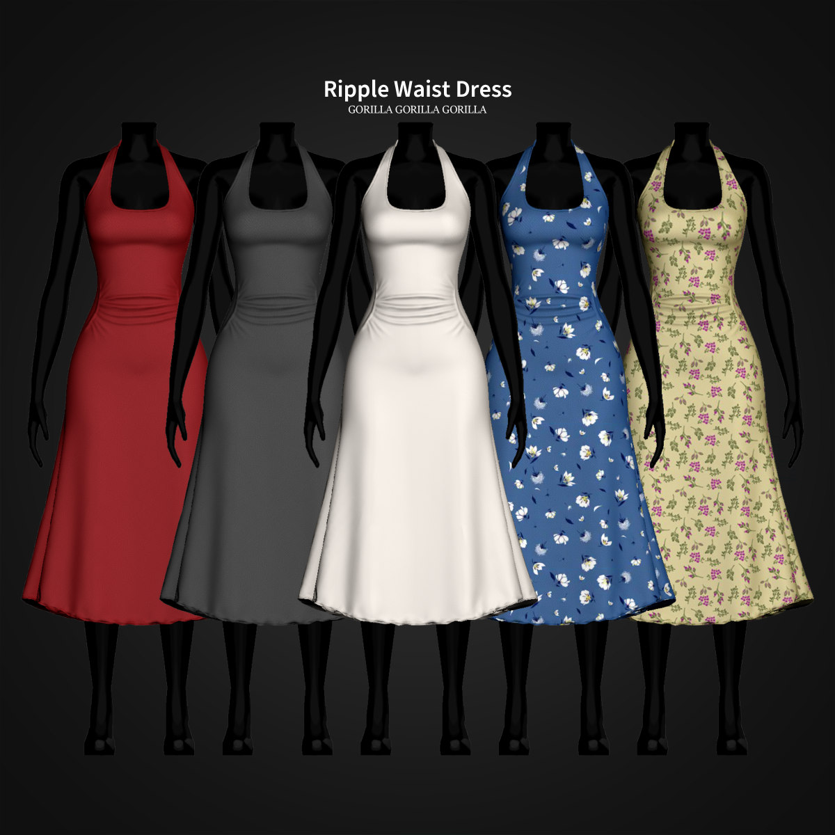 Платье для симочек "Ripple Waist Dress"