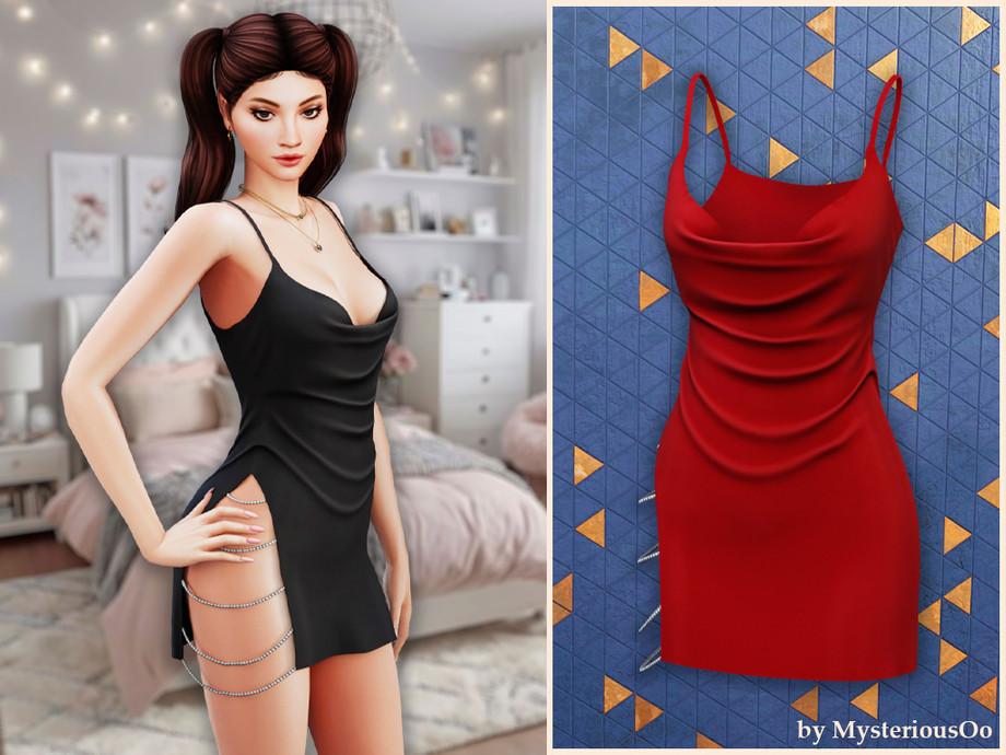 Платье для симочек "Ruched side chain cutout dress"