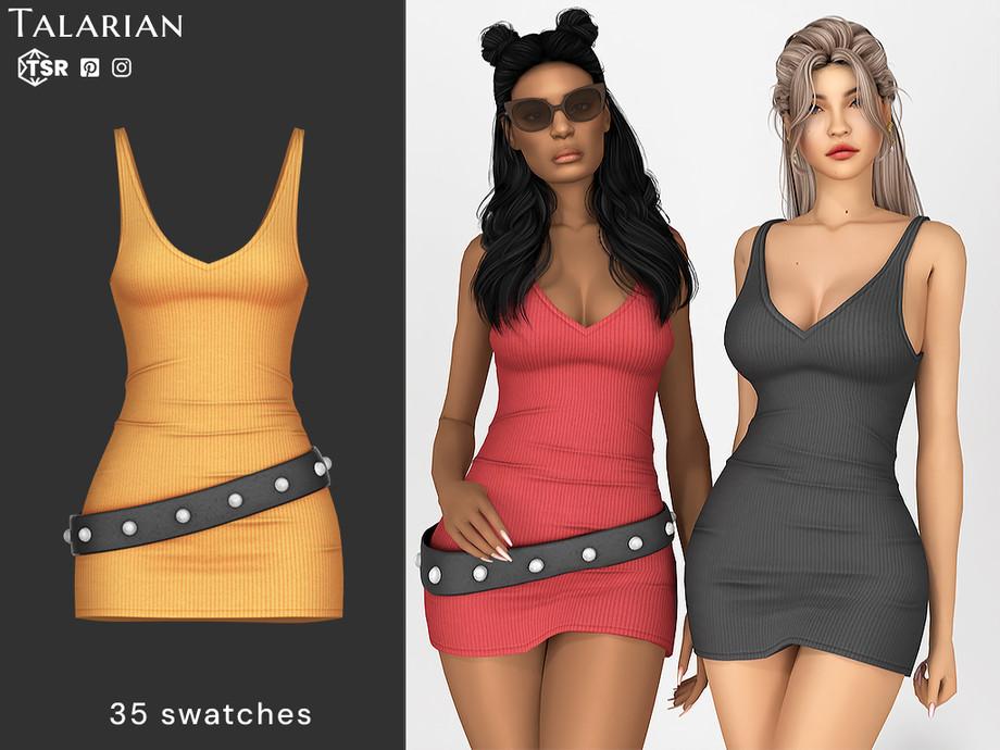 Платье для симочек "Sasha Ribbed Tank Mini Dress"