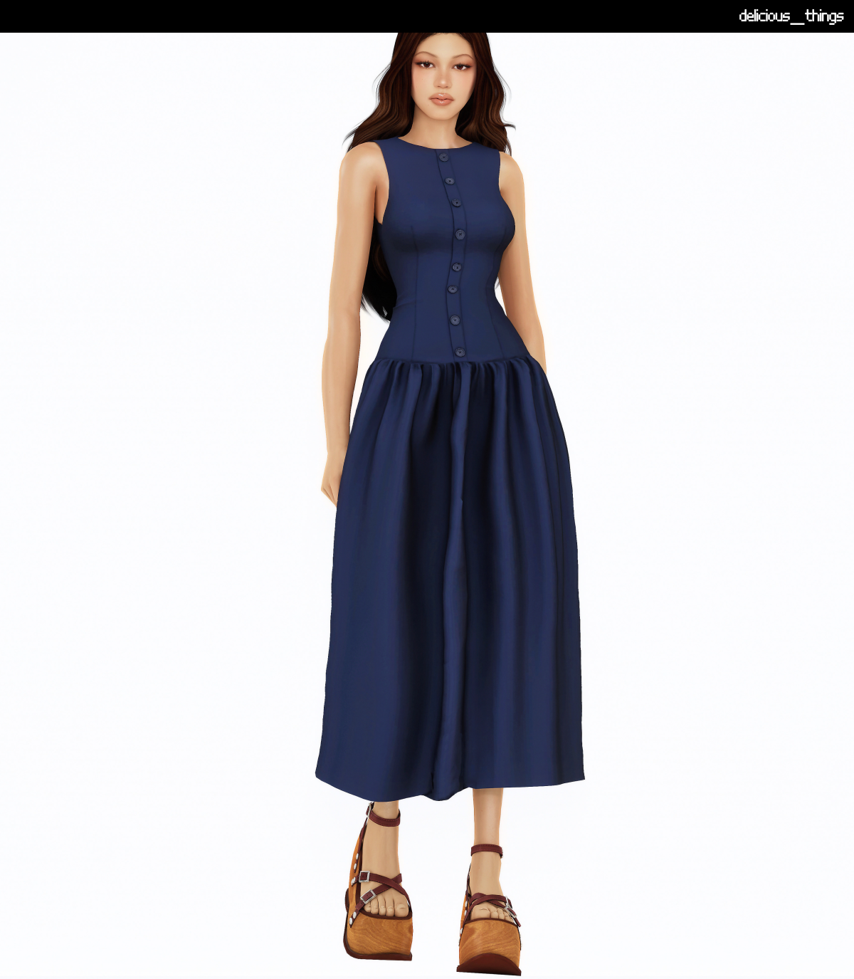 Платье для симочек "Sleeveless Button-front Corset Maxi Dress"