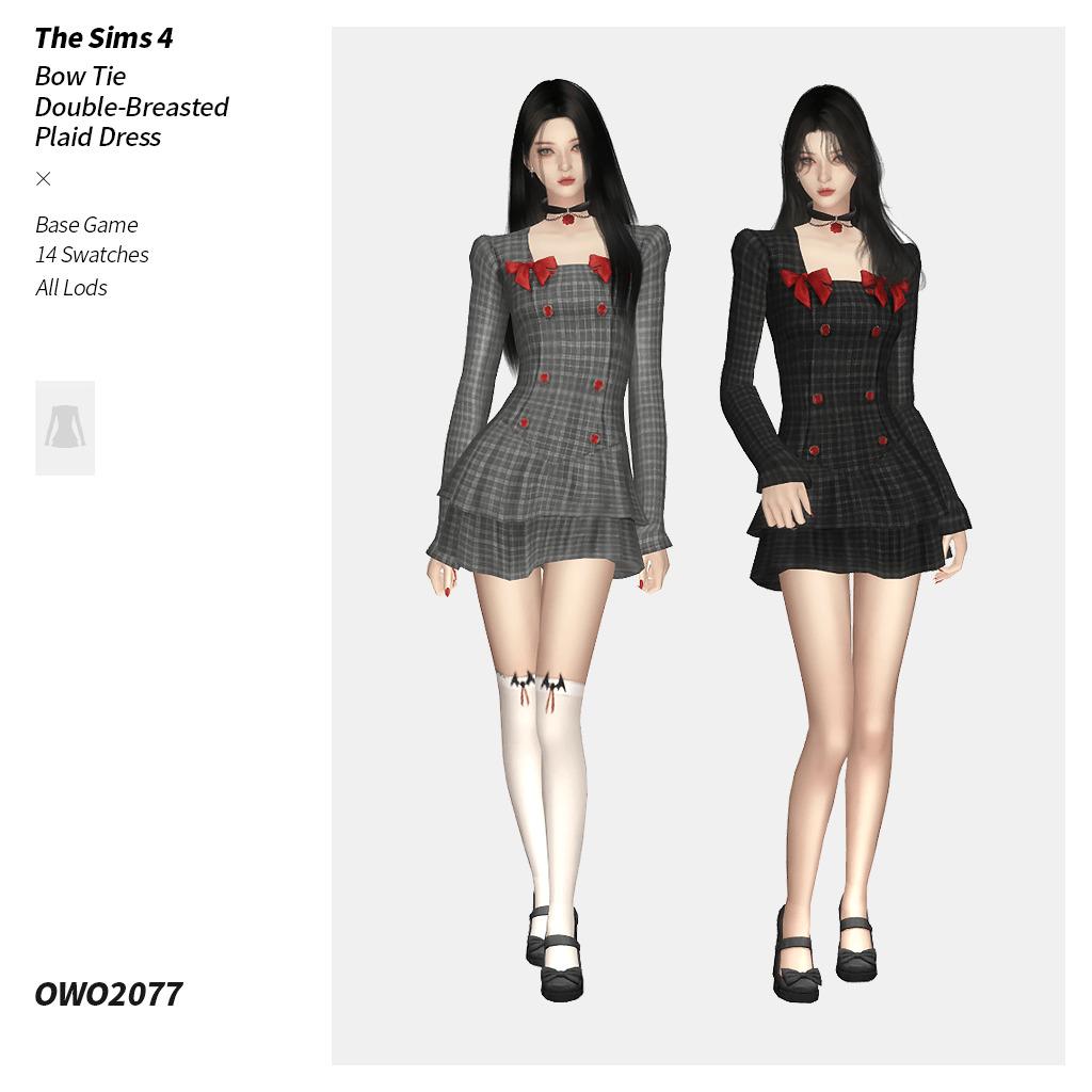 Платье для симочек "Sweet Bow Tie Double Breasted Dress"