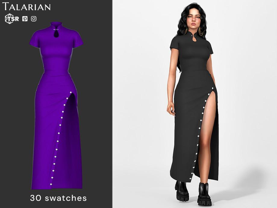 Платье для симочки "Siena High Slit Maxi Dress with Button Detail"