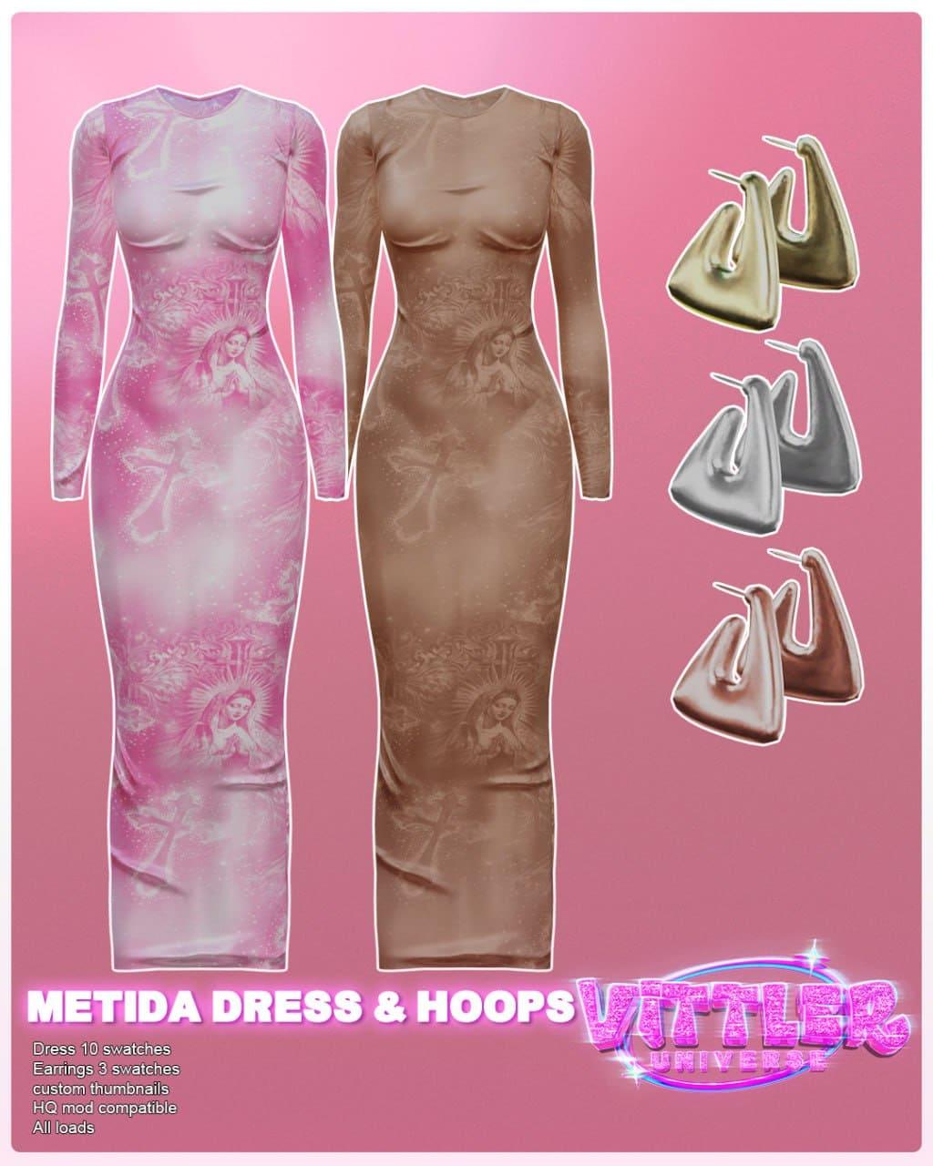 Платье и серьги "Metida Dress & Hoops"