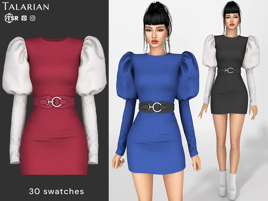 Платье "Jolene Mini Dress With Puff Sleeves"