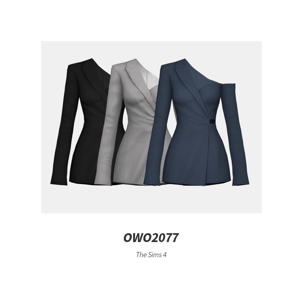 Платье-пиджак для симочек "One Shoulder Blazer Mini Dress"