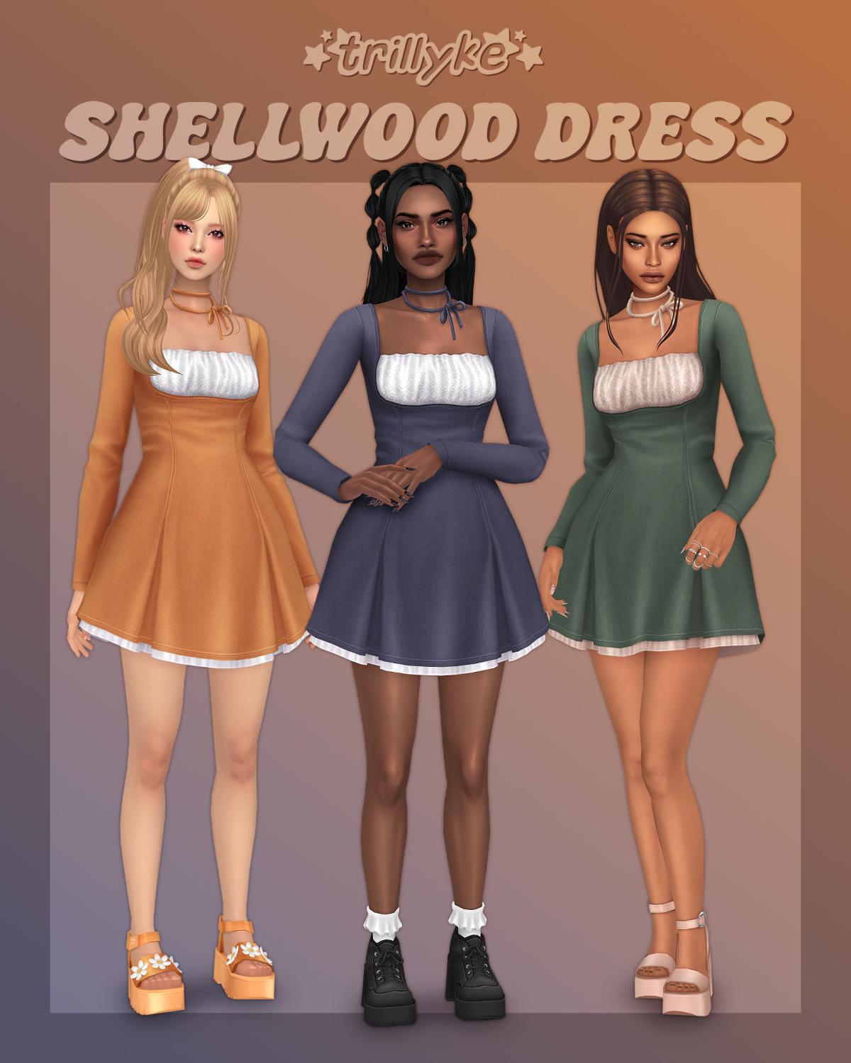 Платье с чокером для симочек "Shellwood Dress"